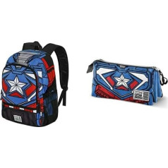 KARACTERMANIA Captain America Tekk Costume Fan 2.0 Fight Backpack + trīskāršs penālis