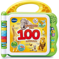 VTech Mon Imagier of Animals, bilingvāla grāmata zīdaiņiem, runājoša un interaktīva, no 2 gadiem - franču valodā