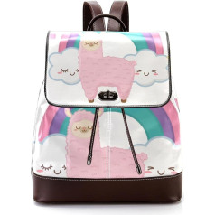 Lama Cartoon Personalised School Bag Book Bag for Teenagers, Multicoloured, 27 x 12.3 x 32 cm, Рюкзаки-рюкзаки, multicoloured