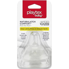 Playtex NaturaLatch krūtsgalis, ātras plūsmas, 2 gabali, ražotājs: Playtex