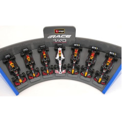 Verstappen Red Bull Racing Set 7 Models RB with Display F1 Formula 1 Scale 1/43 - Length 12 cm DieCast Bburago