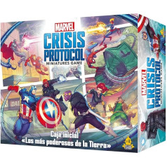 Atomic Mass Games Marvel Crisis Protocol Startbox | Miniatūru spēle episkām cīņām starp varoņiem un ļaundariem | Vecums no 14 gadiem | 2 spēlētājiem, 45 minūtes katrai spēlei | Spāņu valodā