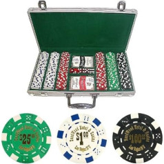 Trademark Poker 300 Deadwood Casino 11,5 gramo pokerio žetonų aliuminio dėžutėje (sidabro spalvos)