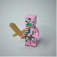 LEGO Minecraft minifigūriņa - Nīderlandes cietoksnis - zombiju cūkmena ekskluzīvā minifigūriņa