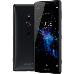 Sony Xperia XZ2 viedtālrunis, 14,5 cm (5,7 collu) IPS Full HD+ displejs, 64 GB iekšējās atmiņas un 4 GB RAM, viena SIM karte, IP68, Android 8.0, šķidri melns