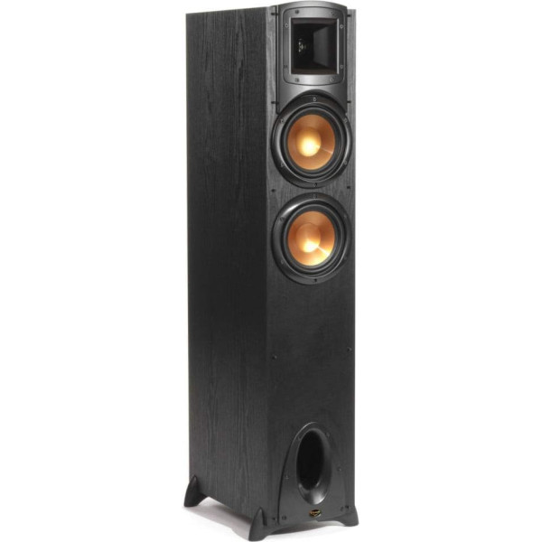 Klipsch Synergy Black Label F-200 stāvgaismas skaļrunis ar patentētu raga tehnoloģiju, dubulto 16,5 cm zemfrekvences skaļruni un telpu aizpildošu skaņu, melnā krāsā