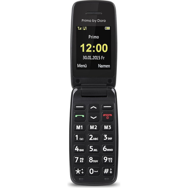 Primo 401 by Doro - GSM Mobiltelefon mit großem beleuchtetem Farbdisplay - schwarz, 360070