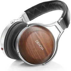 Denon AH-D7200 Premium austiņas austiņām ar mikrofonu, HiFi-Kopfhörer, Hi-Res Audio, 50mm FreeEdge-Treiber, 7N-Kupferkabel, melns, melns