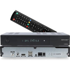 ZEHNDER HX-2500 4K satelīta uztvērējs ar ierakstīšanas funkciju un HDMI, IPTV uztvērējs, UHD, burtciparu displejs, 12 V barošanas avots, 2 x USB, WiFi funkcijas, multivides atskaņotājs, AAC-LC