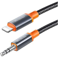 mcdodo CA-0780 Lightning uz 3,5 mm Aux Mini Jack kabelis 1,2 m (melns)