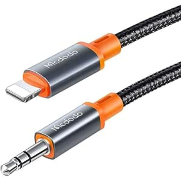 mcdodo CA-0780 Lightning uz 3,5 mm Aux Mini Jack kabelis 1,2 m (melns)