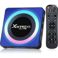 TV kastes Android 13.0 ar 4GB RAM 32GB ROM RK3528 Quad-Core atbalsts 8K/WiFi6/HDR10+/2.4GHz+5GHz Dual WiFi/Bluetooth 5.0/LAN 100M Ethernet/3D/H.265 Smart Boxes