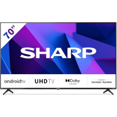 SHARP 70FN2EA Android TV 177 cm (70 collu) 4K Ultra HD Android TV (Smart TV, Bluetooth, Dolby Vision, HDMI 2.1 ar eARC)