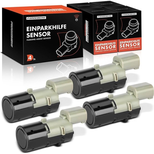 Frankberg 4x stāvvietas sensors PDC sensors priekšējais aizmugurējais 3 kontakti Savietojams ar 5. sērijas E39 520-540 M5 2.0L-4.9L 2001-2003 5. sērijas E60 520-550 M5 2.0L-5.0L 2001-2010 X3 E83 E53 ReReRePoreplace# 66206989069