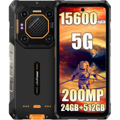 Ulefone Armor 26 Ultra 5G āra mobilais tālrunis bez līguma 2024, Android 13 MTK 8020 24GB+512GB āra viedtālrunis 5G, 200MP + 64MP nakts redzamības kamera, 6,78