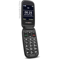 swisstone BBM 625 GSM-mobilais telefons (6 cm (2,4 Zoll) Farbdisplay und zusätzlichem Außendisplay, mit großem beleuchteten, Kamera/Bluetooth/Notruftaste/Micro-SD), rot