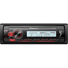 Pioneer MVH-MS410BT Auto radio, kas aizsargāts pret šļakatām