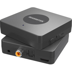 Marmitek Bluetooth adapteris TV BoomBoom 55 HD - optiskais audio/Toslink savienojums - aptX HD - aptX Low Latency - aptX Adaptive - TV savienojums ar 2 Bluetooth austiņām bez kavēšanās