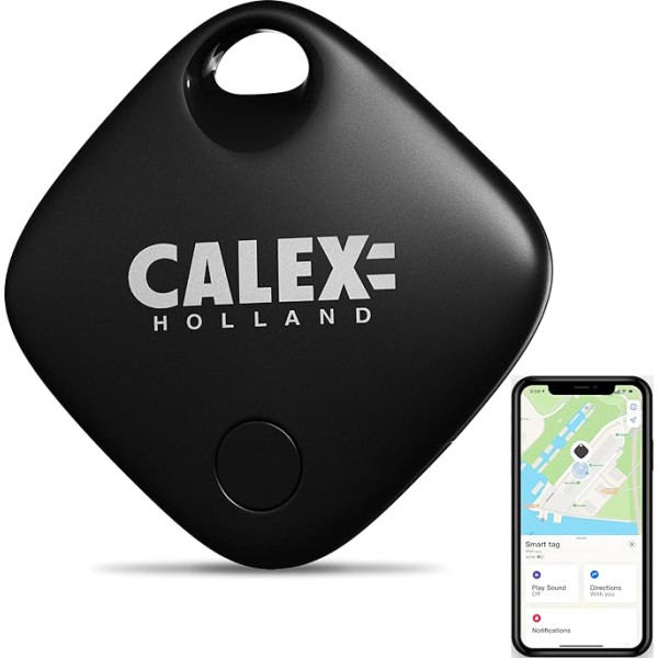 Calex Smart Tag - Airtag Saderīgs ar Apple Wo ist? Bluetooth izsekotājs ar skaņas paziņojumu meklēšanas funkcijā (1 gab.)