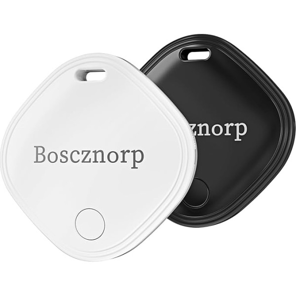 Boscznorp Air Tracker Tag Pack of 2, atslēgu meklētājs, saderīgs ar Apple lietotni - kur ir (tikai iOS), īpaši plāns atslēgu meklētājs mugursomām, atslēgām, bagāžai, Bluetooth meklētājs ar atslēgu piekariņu