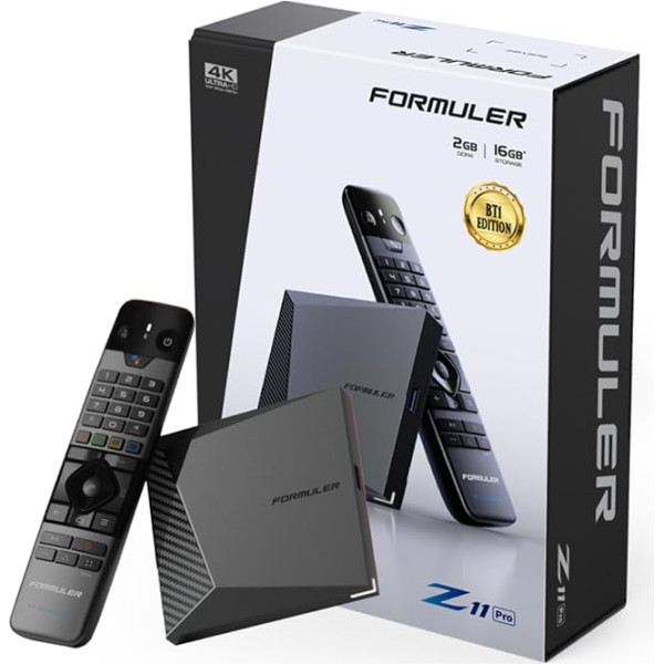 Formuler Z11 PRO 4K BT1 Edition Android 11 OTT multivides atskaņotājs, 4K UHD HDR10+ Smart OTT IP multivides straumēšanas kaste ar WiFi, BT tālvadības pults, Widevine L1 atbalsts, MYTVOnline3 lietotne, HTS e-com HDMI kabelis