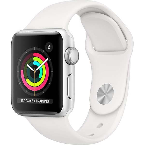 Apple Watch Series 4 (GPS, 40 mm) Sarkanā alumīnija vāciņš ar sporta jostu Weiß (Vispārīgi pieejams)