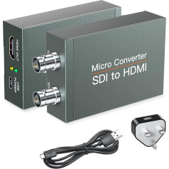 SDI į HDMI, SDI į HDMI konverteris, 1080P HD-SDI / 3G-SDI/SD-SDI į HDMI vaizdo garso konverteris, BNC į HDMI adapteris SDI kameros monitoriaus projektoriui