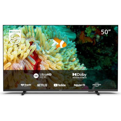 Philips 50PUS7607/12 126 cm (50 Zoll) televizors (4K UHD, HDR10+ saderīgs, 60 Hz, Dolby Vision & Atmos, Smart TV (darbojas ar Google Assistant), trīskāršais uztvērējs, matrica) [Modelljahr 2022]