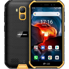 Ulefone Armor X7 PRO (2020), Android 10 āra viedtālrunis bez līguma, Quad Core 4 GB + 32 GB, IP68 izturīgs mobilais tālrunis, 13 MP zemūdens fotografēšana, 4000 mAh akumulators, NFC / Dual SIM / Face atbloķēšana, oranžs