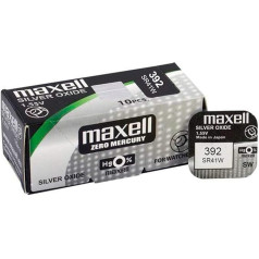 Maxell 18290800 vienreizlietojamās baterijas, sudraba oksīds - baterijas (vienreizlietojamās baterijas, sudraba oksīds, 10 gab., 39 mAh, HG (dzīvsudrabs), sudrabs)