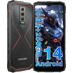 DOOGEE Blade10 Pro āra mobilais tālrunis bez līguma Android 14 Octa Core 256GB ROM 10,7 mm īpaši plāns āra viedtālrunis 6,56 collu IPS, 3 karšu slots Dual 4G SIM + 2TB TF, 50MP kamera, 5150mAh,