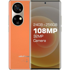 Ulefone Note 17 Pro Android 13 viedtālrunis, 24GB RAM + 256GB ROM mobilais tālrunis bez līguma, 108MP + 32MP fotokamera ar 6,78 collu ekrānu, 5050 mAh akumulators, Dual SIM 4G viedtālrunis, OTG/Face ID/GPS