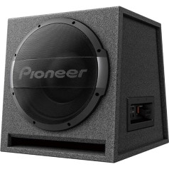 Pioneer TS-WX1210AH aktīvais zemfrekvenču skaļrunis, jaudīgs zemfrekvenču skaļrunis ar 1500 W maksimālo jaudu, 30 cm zemfrekvenču skaļrunis MDF korpusā, Impp membrāna, melns, ieejas nominālā jauda 600 W