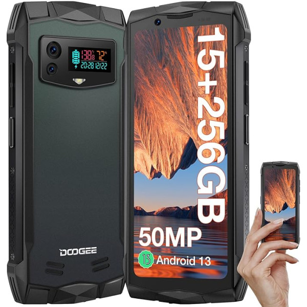 DOOGEE Smini [2023] izturīgs viedtālrunis, 15GB + 256GB neiznīcināms tālrunis (TF 2TB), 3000mAh akumulators, Android 13 izturīgs viedtālrunis, 50MP mobilais tālrunis, 4,5