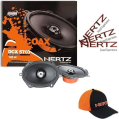 Hertz DCX 570.3 DCX570.3 divvirzienu ovālie skaļruņi 5 x 7 collas 13 x 18 cm 60 W RMS un 120 W Max 4 Ohm 93 dB + cepure un 3 bezmaksas uzlīmes katram pārim