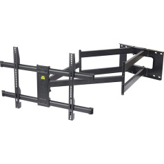 FORGING MOUNT TV Wall Mount with 1090 mm Double Articulated Arm Full Motion Swivelling Tilting TV Mount for 37-90 Inch Flat/Curve TVs up to 75 kg, Max. VESA 600 x 400 mm