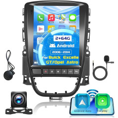 Hikity 2G 64G Android 13 Auto radio bezvadu Carplay ar satelīta navigāciju Buick Excelle GT/Opel Astra 2006-2014 7 collu auto radio audio ar GPS Bluetooth Android auto FM RDS HIFI WiFi SWC atpakaļgaitas kamera