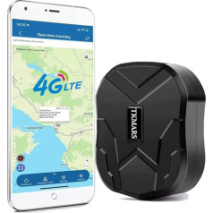 TKMARS TK905B 4G GPS ierīce automašīnai, 10000 mAh akumulators, magnētiska, vairāku signālu izsekošana ar atrašanās vietas noteikšanu reālajā laikā, darbojas ar SMS/App bez ABO (nepieciešama SIM karte), piemērota automašīnai, kravas autom