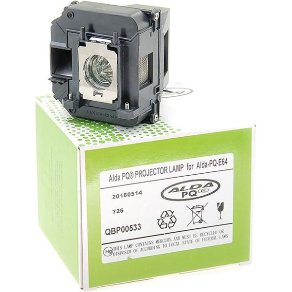 Alda PQ-Premium, gaismeklis EPSON CB-935W, EB-1840W, EB-1850W, EB-1860, EB-1870, EB-1880, EB-C05S, EB-C1030WN, EB-C1040XN, EB-C20X, EB-C45W projektoriem, lampas ar apgaismojumu