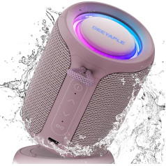 Deeyaple Bluetooth skaļrunis Mazs pārnēsājams mūzikas skaļrunis 5.3 IPX7 ūdensizturīgs bezvadu stereo pārī ar brīvroku savienojumu āra kempingam dārza ballītei 50% skaļums 12H atskaņošana Plūmju Boss