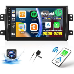 OiLiehu 2G+32G Wireless Carplay Android Android 13 Radio 2 DIN Suzuki SX4/Fiat Sedici 2006-2013 Auto radio ar 9 collu ekrānu Atbalsta Bluetooth/FM RDS/WiFi/GPS/Rear View Camera