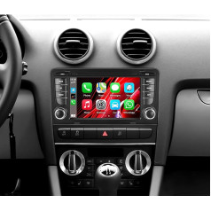 [2+64G] SIXWIN Android 13 auto radio Audi A3 S3 RS3 ar Carplay/Android Car/Mirrorlink, 7 collu kapacitīvais skārienjūtīgais skārienjūtīgais ekrāns Atbalsta WiFi GPS FM Bluetooth EQ