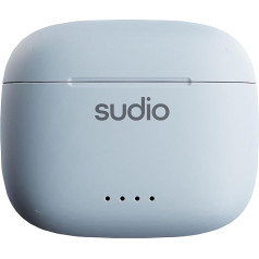 Sudio A1 Blue Bluetooth austiņas, skārienvadība ar kompaktu bezvadu uzlādes paliktni, IPX4 aizsardzība, trokšņus caurlaidīgas austiņas ar iebūvētu mikrofonu, augstas kvalitātes kristāla skaņa