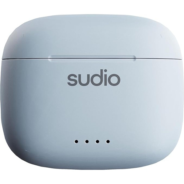 Sudio A1 Blue Bluetooth austiņas, skārienvadība ar kompaktu bezvadu uzlādes paliktni, IPX4 aizsardzība, trokšņus caurlaidīgas austiņas ar iebūvētu mikrofonu, augstas kvalitātes kristāla skaņa