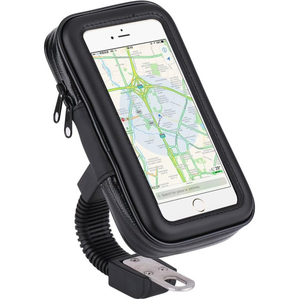 Motocikla velosipēda mobilā tālruņa turētājs 360 rotējošs universāls ūdensizturīgs viedtālrunim iPhone Samsung Samsung Sony Navi UVM GPS, l, noklusējuma iestatījums