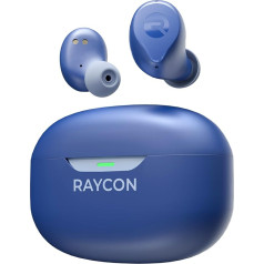 Raycon The Everyday Bluetooth bezvadu austiņas - patiesi bezvadu austiņas ar 32 stundu atskaņošanas laiku, Multpoint tehnoloģiju, izcilu komfortu un aktīvu trokšņu slāpēšanu (karaliski zilas)