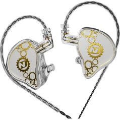 ND Venus In-Ear monitora austiņas 10mm Dual Magnetic Dynamic Driver IEM austiņas HiFi Gaming Earbuds 2 Pin noņemams kabelis (bez mikrofona, kristāls, 3,5 mm kontaktdakša)