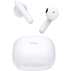 TCL - MOVEAUDIO S150 bezvadu austiņas (Bluetooth 5.0, ātra uzlāde, īpaši plāns uzlādes korpuss, līdz 3,5 stundām klausīšanās laika, skārienjūtīgas), baltas krāsas