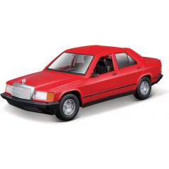 Metāla modelis mercedes benz 190e 1987 1/24 sarkans