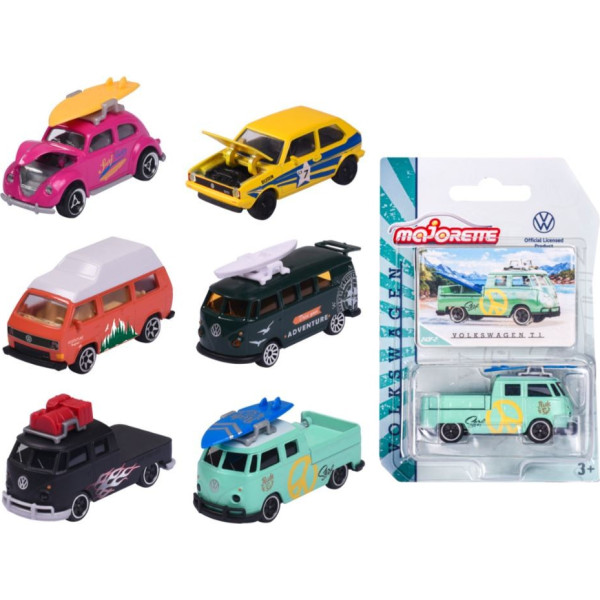 Majorette Transportlīdzekļu volkswagen the originals premium 6 veidi